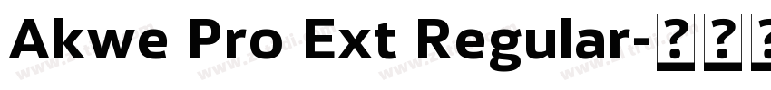 Akwe Pro Ext Regular字体转换